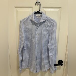 Suitsupply Men’s Light Blue Stripe Slim Fit Shirt